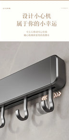 Scaffale da cucina non perforato Scaffali montati a parete Accessori per utensili da cucina con organizer porta cucchiaio con gancio mobile