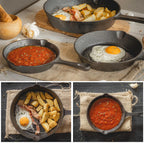 3PC Padella In Ghisa Wok Antiaderente A Nido D'ape Pentola Casa bistecca padella Stufa A Gas Pentola A Induzione Pentole Da Cucina 16/20/26 centimetri