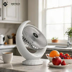 Tragbarer Mini-Ventilator, 3000mAh, faltbar, Tisch-, Outdoor-, Nacken-Ventilator, 5 Geschwindigkeiten, USB wiederaufladbar, mit Telefonhalter und Display
