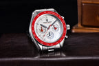 PAGANI DESIGN Orologio da Polso al Quarzo con Vetro Zaffiro, Cronografo Sportivo Impermeabile 10 Bar, Acciaio Inossidabile 316L