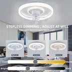 360 °   Ventilatore da Soffitto Rotante con Luce 220V, Dimmerabile Intelligente, 6 Velocità, Ventilatore Elettrico Decorativo per Casa, Camera da Letto, Balcone
