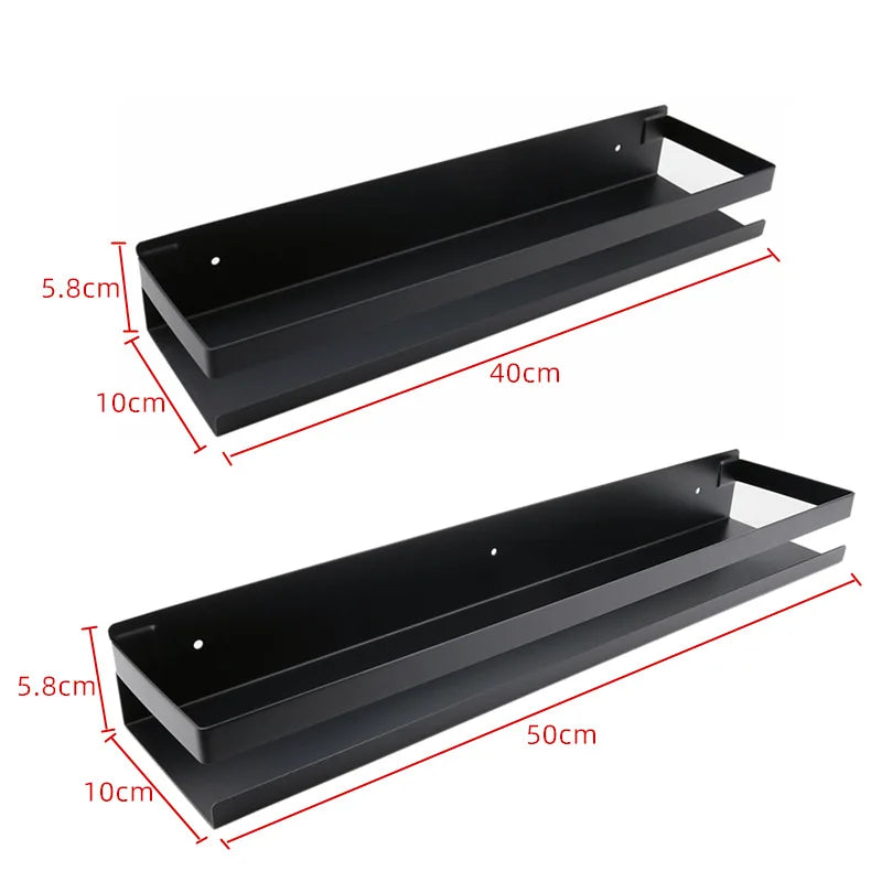 Portaspezie in Acciaio Inox Senza Foratura, Organizzatore da Parete per Cucina e Bagno, Organizzatore per Stoccaggio Domestico