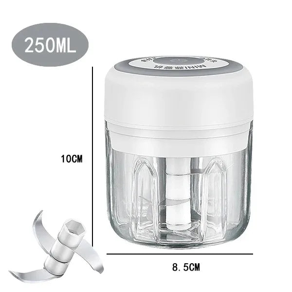 100ML/250ML Elettrico Tritacarne Aglio Chopper Ruota Aglio Presse Frantoio Verdura Cipolla Cutter Cucina Accessori Da Cucina