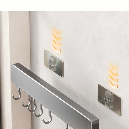 Scaffale da cucina senza foratura Mensole a parete Accessori da cucina con organizer porta cucchiaio e gancio mobile
