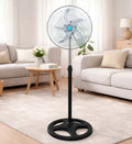 Höhenverstellbarer Standventilator mit 5 Flügeln, leise, oszillierend, großes Luftvolumen, für Zuhause, Schlafzimmer, Wohnzimmer