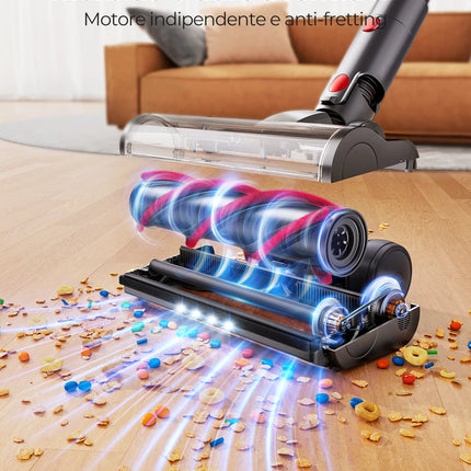 Laresar V7 500W 50000Pa Aspirapolvere senza filo Palmare Elettrodomestico intelligente Batteria rimovibile Contenitore per la polvere
