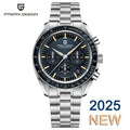 PAGANI DESIGN New Moon Orologio al quarzo di lusso da uomo Cronografo sportivo AR Vetro zaffiro Orologio da polso luminoso per il tempo libero da uomo