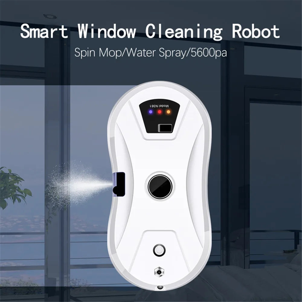 5600Pa Electric Window Cleaning Robot, Automatic and with Remote Control, Window Vacuum Cleaner for Household Appliances
