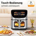 Sinaopus Friggitrice ad Aria 8L, 1700W, Display Touch LED