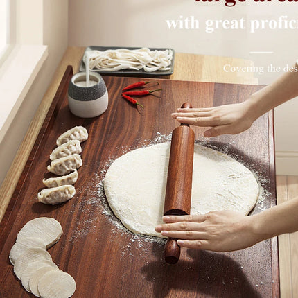 Solid Ebony Wood Cutting Board, Heavy Duty Butcher Block with Juice Groove, Extra Large and Reversible