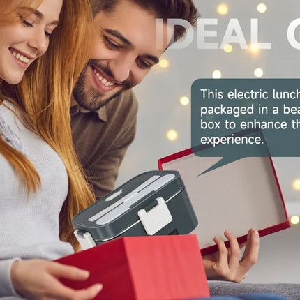 Smart Electric Lunch Box with Timer, 2-in-1 Portable, 1.5L Leak-Proof for Office