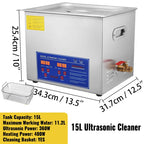 SucceBuy 15L Ultraschallreiniger Spülmaschine Tragbare Waschmaschine mit digitalem Ultraschall-Timer für Zuhause, Schmuck, saubere Geräte