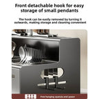 Porta Utensili da Cucina Multifunzionale con Porta Bacchette Integrato, Organizzatore da Parete Senza Foratura per Coltelli e Utensili