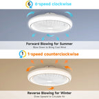 Ventilatore da soffitto con luce LED, telecomando, dimmerabile, 220V, bianco