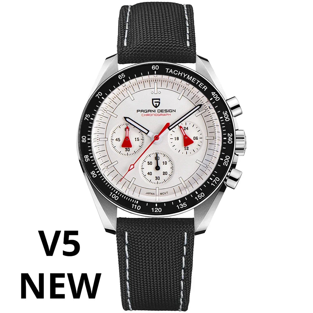 PAGANI DESIGN AK Project Mars Herrenuhren Top Luxus Quarz Herrenuhr AR Saphir Speed Sport Chronograph mit automatischem Datum