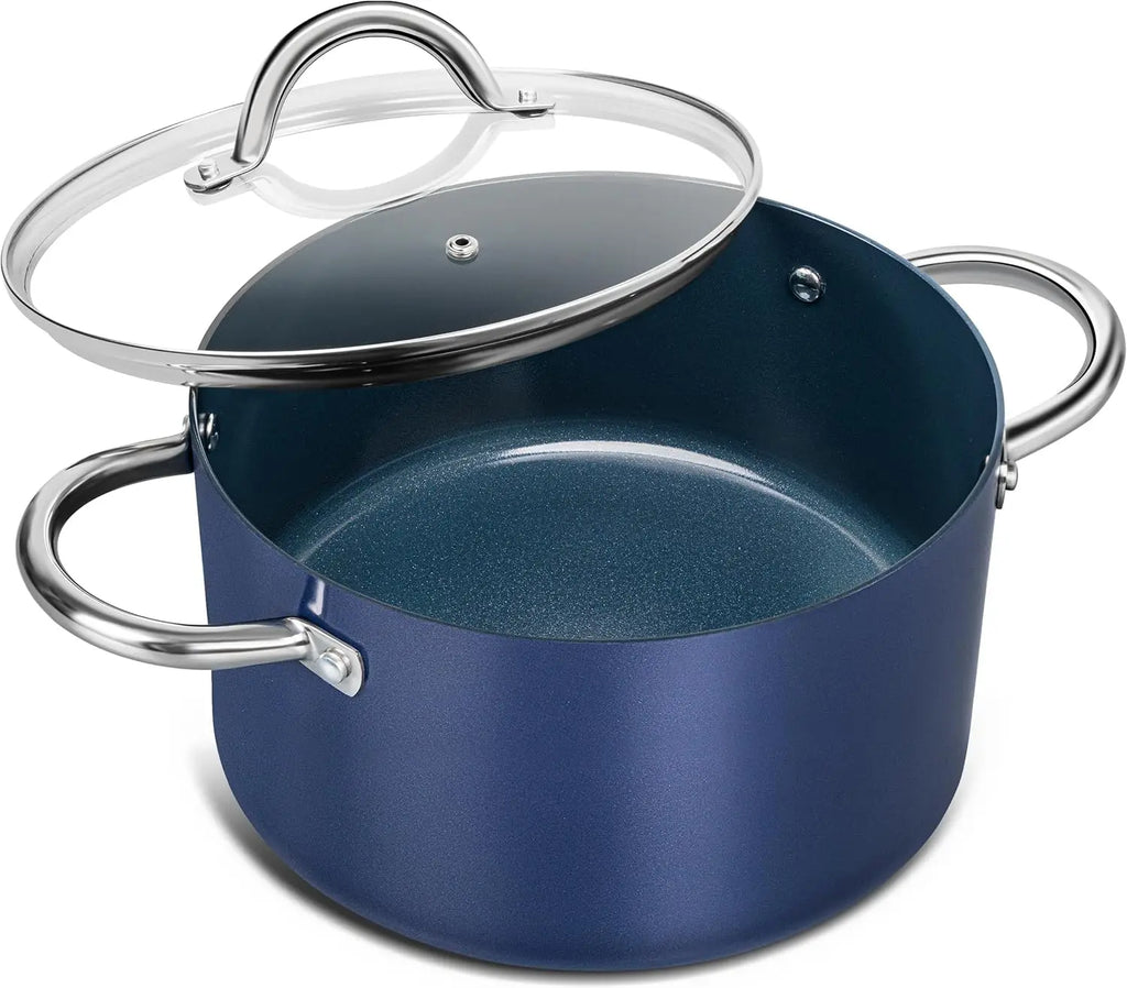 MICHELANGELO 6-Quart Keramik-Antihaft-Topf mit Deckel – PFAS-frei, backofen- und spülmaschinenfest, gleichmäßige Wärmeverteilung für einfaches Kochen