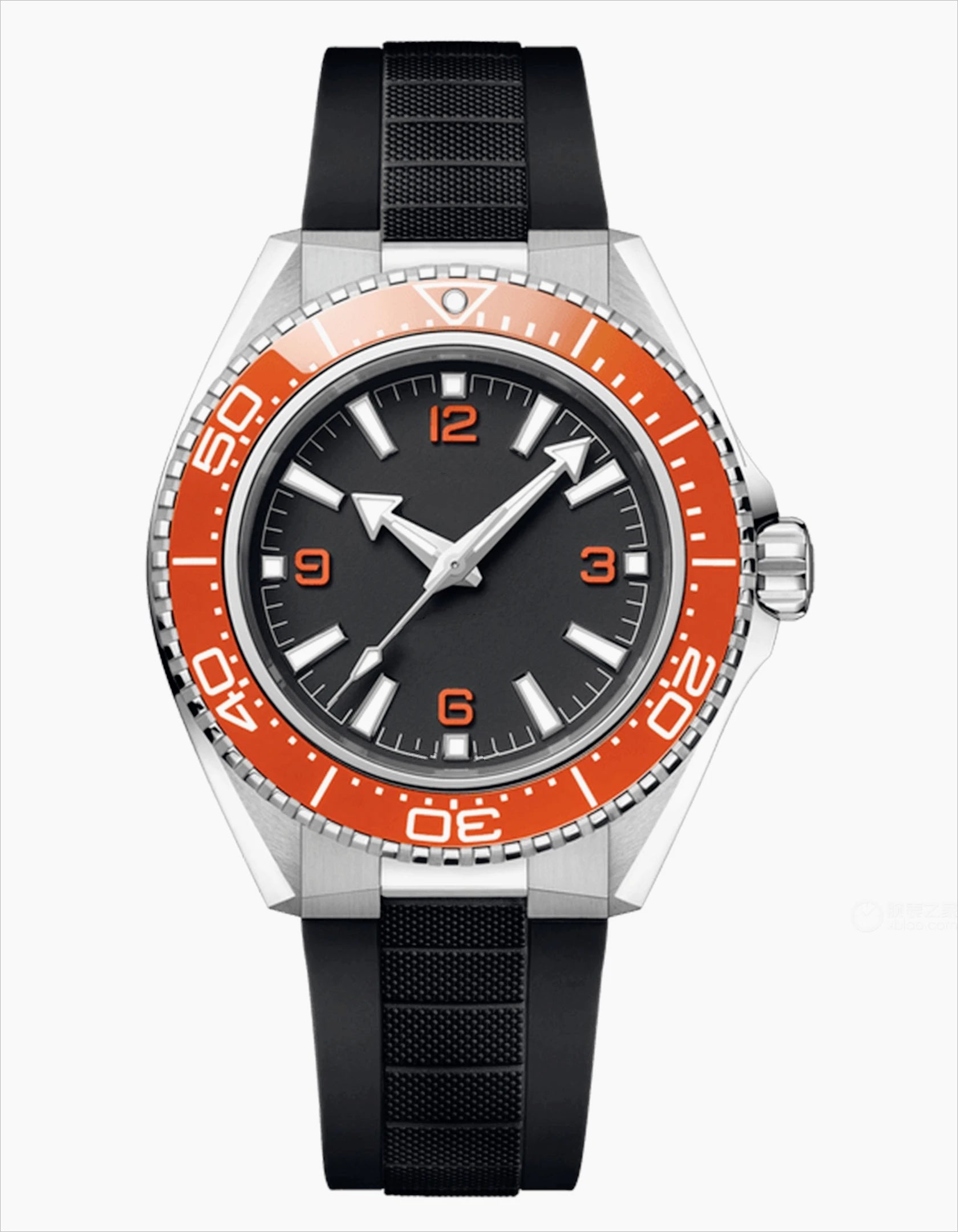 Luxuriöse mechanische Automatikuhr für Herren, Taucheruhr, 2026, 600m, Edelstahl, schwarzes und orangefarbenes Kautschukarmband, Keramik, 42mm Business-Armbanduhr