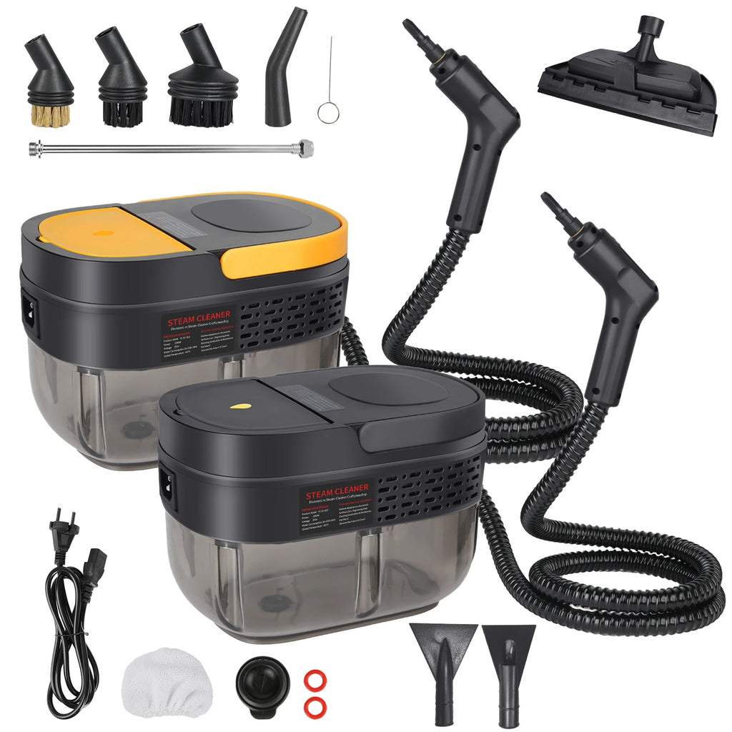 Handdampfreiniger 2500W, 3 Bar Druck, 100℃ Hochtemperatur-Sterilisator mit 3 Geschwindigkeiten und 1600ML Tank für die Reinigung von Haus, Küche und Böden