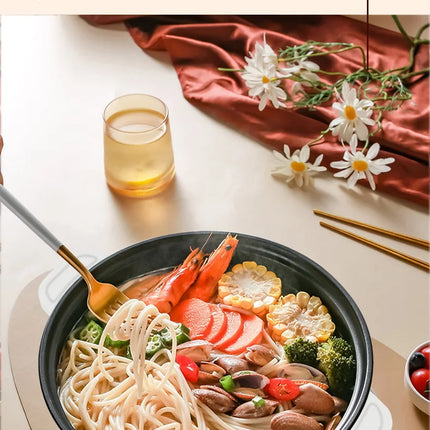 220V Multifunctional Cooker Single/Double Layer Portable Electric Pot 1.7L Household Non-Stick Pan for Ramen, Dumplings, Oatmeal