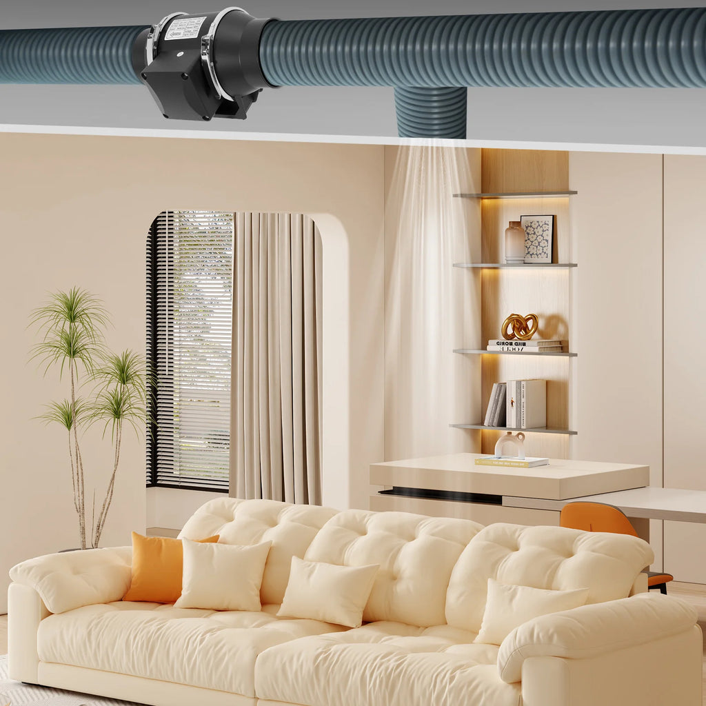 220V Ventole di Scarico Per Uso Domestico Silenzioso Tubo In Linea Condotto Ventilatore Estrattore Parete Aria Pulita Ventilatore per Cucina Bagno Wc 220m3/h