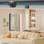 220V Ventole di Scarico Per Uso Domestico Silenzioso Tubo In Linea Condotto Ventilatore Estrattore Parete Aria Pulita Ventilatore per Cucina Bagno Wc 220m3/h