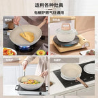 Set di Pentole da Cucina Essenziali, 12 Pezzi, Antiaderenti con Rivestimento in Granito e Compatibilità Universale con Sensori a Gas