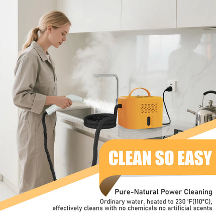 HIEE Portable Steam Cleaner 1500W, 1200ML High Temperature, Range Hood Cleaner, Deep Cleaning and Disinfection, Electric Steam Cleaner