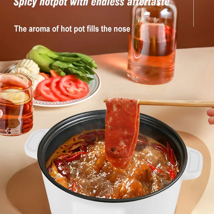 220V Multifunctional Cooker Single/Double Layer Portable Electric Pot 1.7L Household Non-Stick Pan for Ramen, Dumplings, Oatmeal