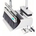 4-in-1-Set aus faltbarer Kehrgarnitur mit integrierten Kammzähnen, mehreren Ersatzköpfen, strapazierfähigem Reinigungsset für Zuhause, Küche, Bad und Bodenreinigung.