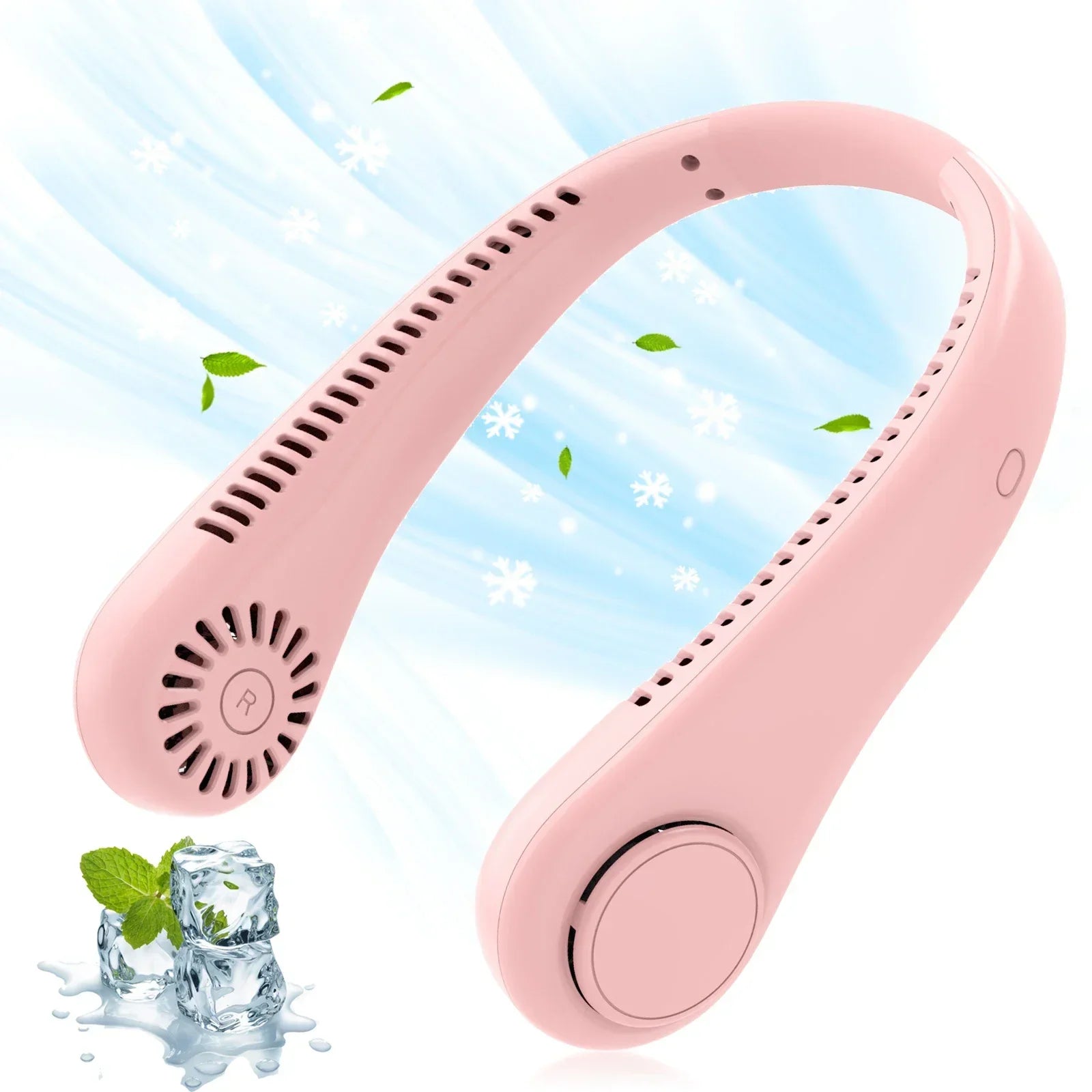 Ventilatore 1800mAh Collo portatile 3 marce Raffreddamento Ventilatore sospeso Dispositivo di raffreddamento dell'aria ricaricabile Mini ventilatore sportivo estivo per interni ed esterni