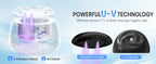 KUNPHY Dental Pod Ultraschallreiniger für Retainer, UV-Licht-Sterilisator für Aligner, Nachtschienen, Mundschutz, Zahnprothesenreiniger