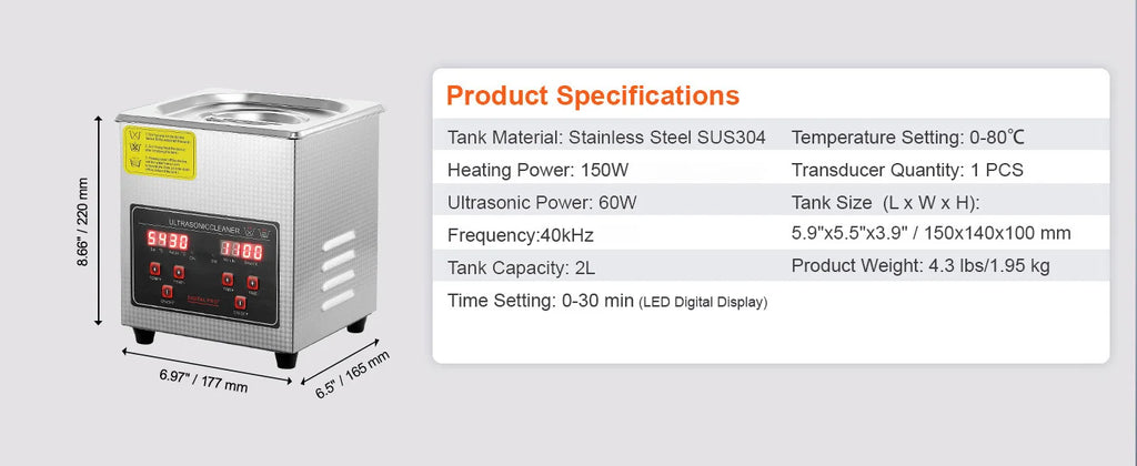 SucceBuy 2L 3L 6L 10L 22L 30L Ultraschallreiniger Edelstahl Tragbarer Reiniger Waschmaschine Ultraschall-Haushaltsgerät