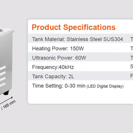 SucceBuy 2L 3L 6L 10L 22L 30L Pulitore ad ultrasuoni Acciaio inossidabile Pulizia portatile Lavatrice Elettrodomestico ad ultrasuoni