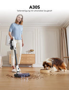 Tineco A30S, Akku-Staubsauger, 160 W Saugleistung, 60 Minuten Laufzeit, 1 L Staubbehälter, ZeroTangle-Bürste, PureCyclone-Technologie, LED-Licht