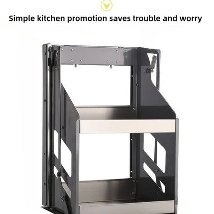Space-Saving Pull-Down Shelf, Wall-Mounted Retractable Cabinet, Organizer Shelf, Kitchen Spice Racks, Multifunctional Kitchen Furniture