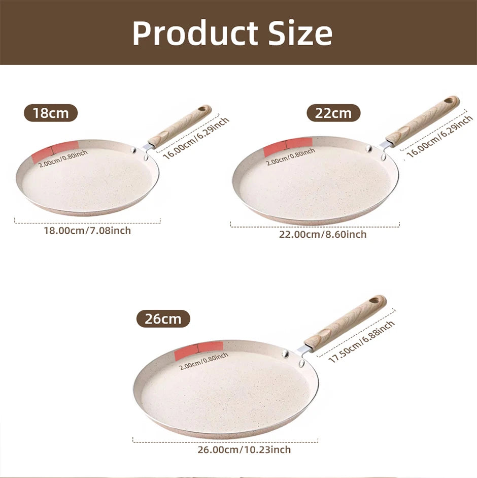 Padelle per pancake Padella antiaderente Pentole Utensili da cucina Friggere Cottura Fornello a induzione Fornello da forno Attrezzi da campeggio