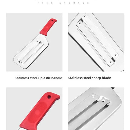 Affettatrice per Verdure in Acciaio Inox, Utensile Multifunzione per Tagliare e Sminuzzare Cavolo, Lattuga, Carote e Cipolle per Preparazione in Cucina