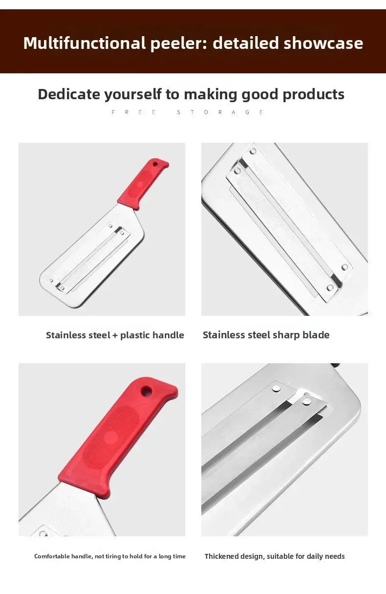 Affettatrice per Verdure in Acciaio Inox, Utensile Multifunzione per Tagliare e Sminuzzare Cavolo, Lattuga, Carote e Cipolle per Preparazione in Cucina