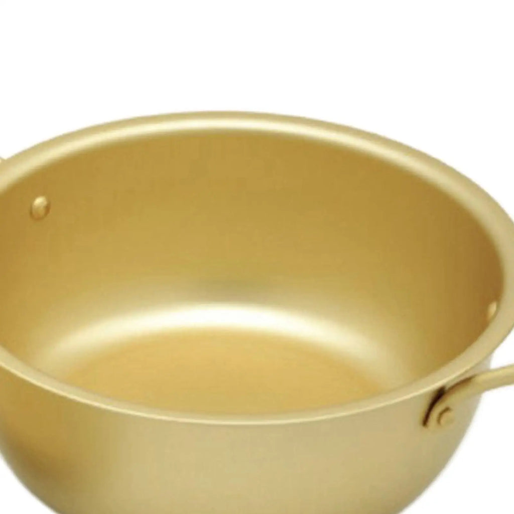 Koreanischer Ramen-Topf Nudeln Paomian Verdickter gelber Aluminiumtopf Suppentopf Hot Pot Goldene Küche Kochgeschirr Wok