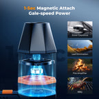 300000 giri/min aspirapolvere LED magnetico elettrico spolverino compresso 2-in-1 ventilatore d'aria e aspirazione per computer, tastiera portatile, pulizia della fotocamera