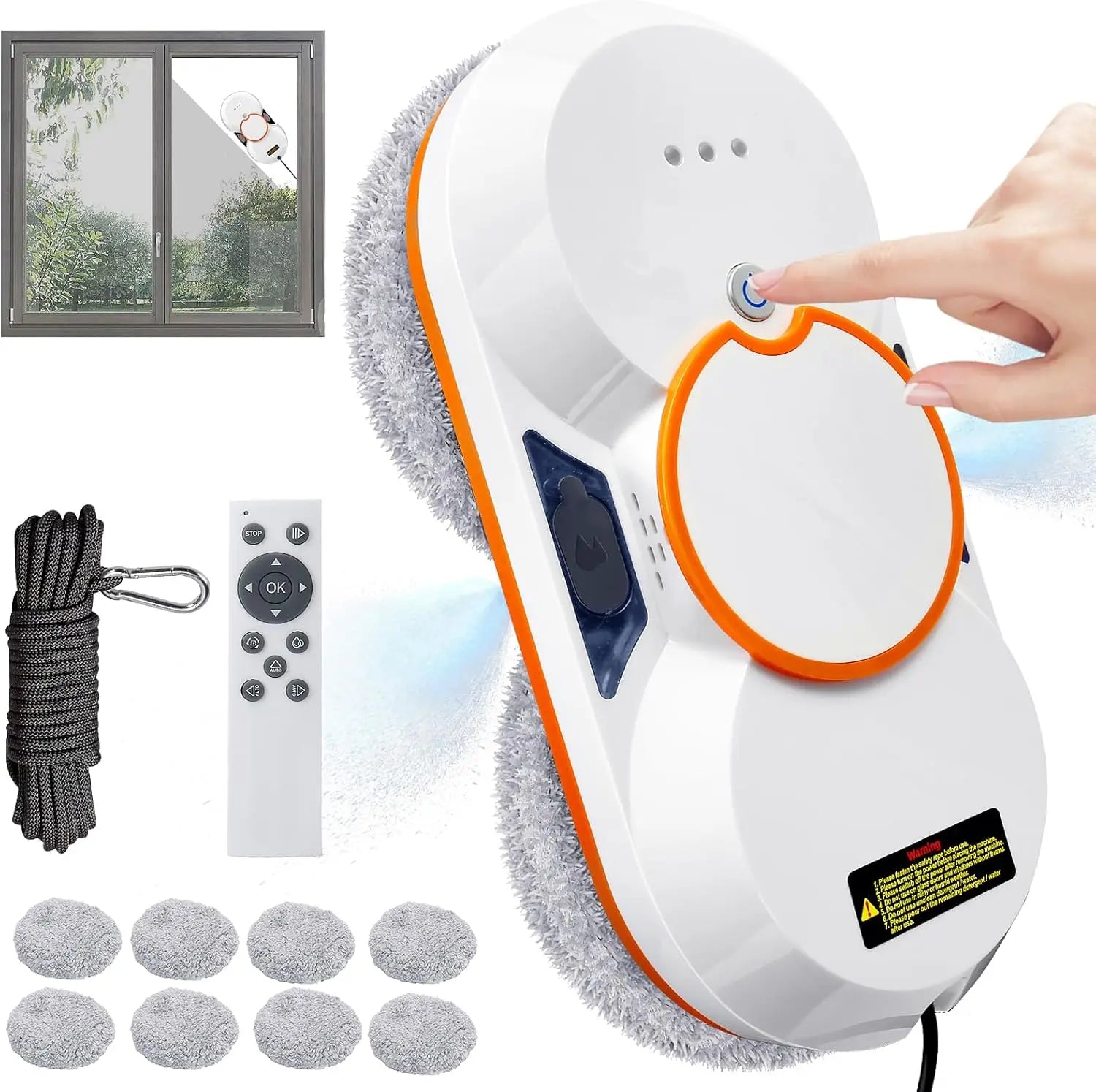 5600PA Aspirapolvere ultra sottile per finestre Robot con telecomando per finestre Robot elettrico per la pulizia delle finestre in vetro per la casa
