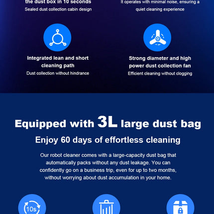 Liectroux T9 Robot Vacuum and Mop with LDS Navigation, 6500Pa Powerful Suction, Auto-Empty Station, Multi-Floor Mapping, Carpet Boost, Tangle-Free Brushes, 2.4/5GHz WiFi