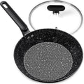 MICHELANGELO Padelle antiaderenti da 12 pollici con coperchio Rivestimenti in granito Padella Saute Pan Bistecca Uova Padella per tutte le fornelli