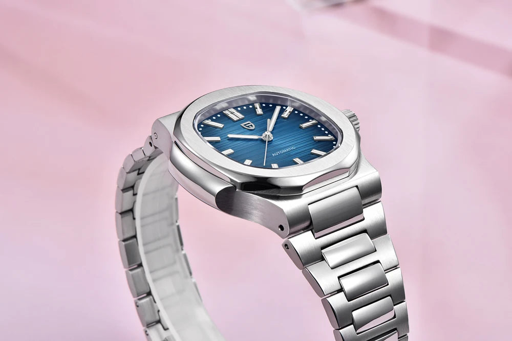 PAGANI DESIGN 2026 Neue Luxus-Automatikuhr für Herren, mechanische Armbanduhr aus Edelstahl mit Saphirglas, 40MM Tonneau-Zifferblatt
