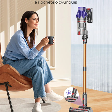 Laresar V7 500W 50000Pa Aspirapolvere senza filo Palmare Elettrodomestico intelligente Batteria rimovibile Contenitore per la polvere
