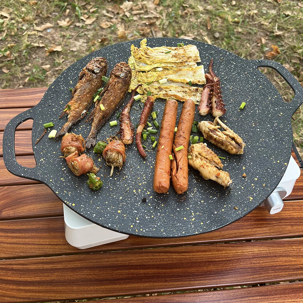 Backformen antihaftbeschichtete Pfannen zum Braten Pfanne runder Induktionsherd für Outdoor-Camping Küche Backutensilien Haushaltswerkzeuge