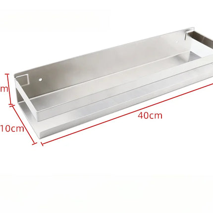 Stainless Steel Spice Rack No Drilling, Wall Mounted Organizer for Kitchen and Bathroom, Home Storage Organizer