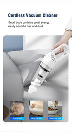Kabelloser Mini-Handstaubsauger, Handheld-Reiniger, leistungsstarke Reinigungsmaschine, Haushaltsgerät für Auto, Staub, Tierhaare, USB-Aufladung
