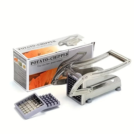 Set di 1 Utensile da Cucina in Acciaio Inox: Taglia Frutta, Taglia Verdure, Taglia Patatine Fritte, Affettatrice per Patate, Tritatutto