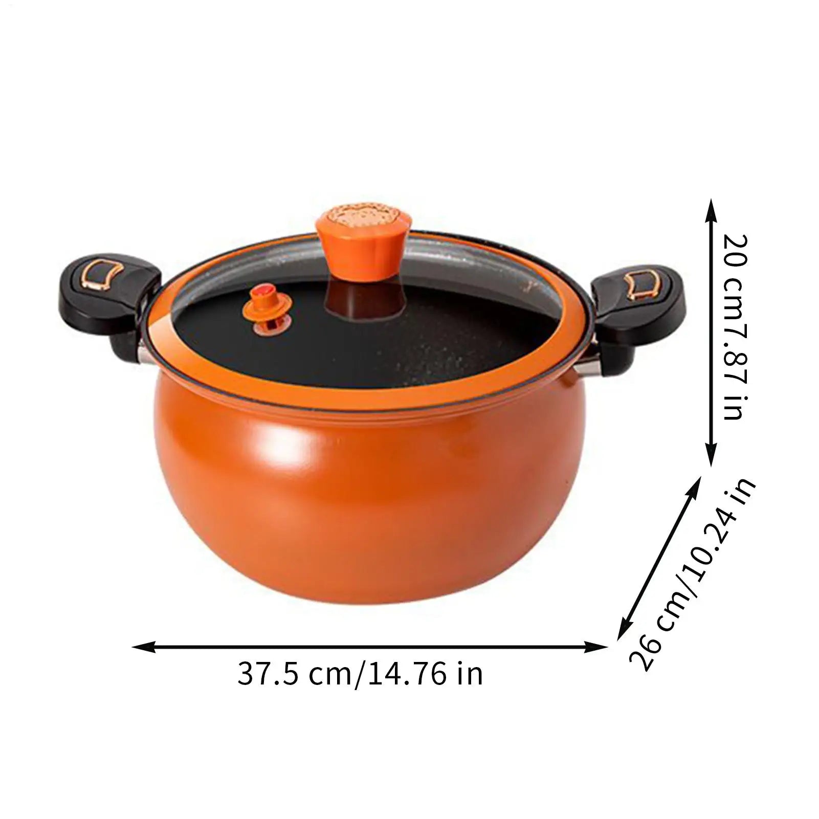 Antihaft-Schnellkochtopf, antihaftbeschichtet, mit transparentem Deckel zum Kochen von Suppe, für zu Hause, Induktionsherde